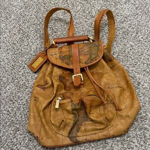 Alviero Martini Classe Geo Classic map print backpack